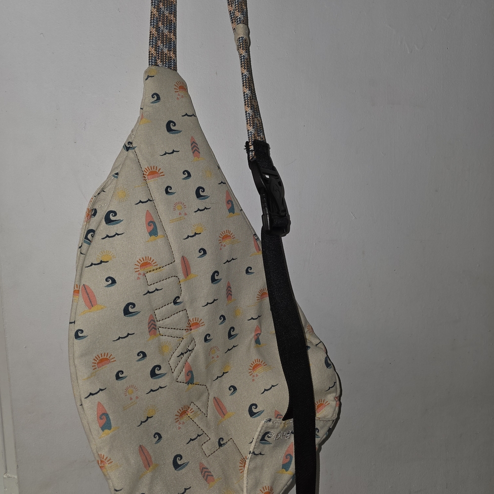 KAVU Beige Sling Bag with Ocean Print - Picture 2 of 2